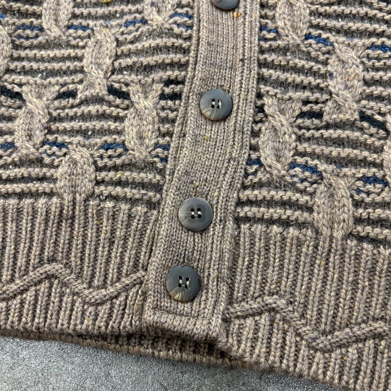 O1 FLORENCE TRICOT Vintage 3D Design Cardigan クレイジーパターン 