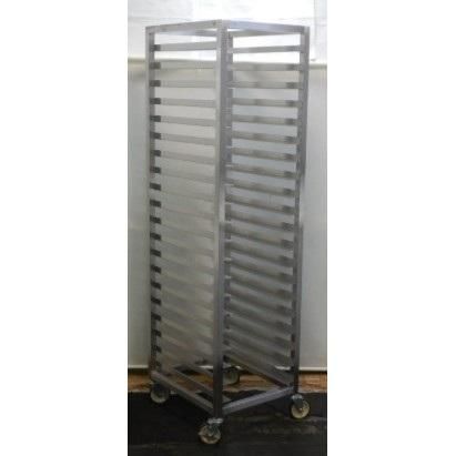 代引不可 ステンレス パンラック カート W460D560H1755mm 六取天板 20段 棚受幅49|ピッチ77mm 33kg ベーカリー 1|1ホテルパン