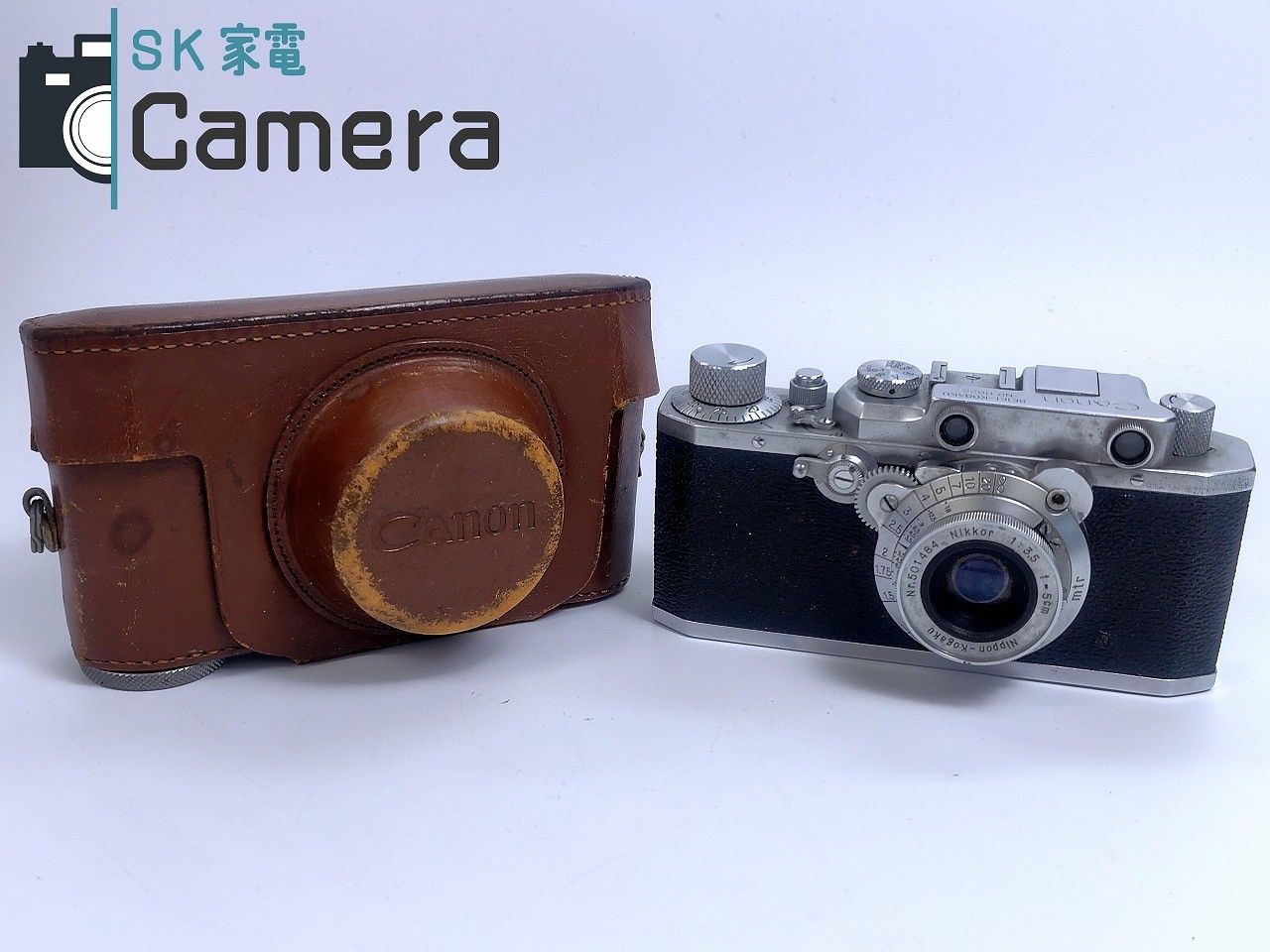 キヤノン SEIKI KOGAKU 初期 S型 + ニコン NIKKOR 5cm F2.8 ［ジャンク品］ 中古 キヤノン SEIKI KOGAKU 初期 S型 + ニコン NIKKOR 5cm F2.8