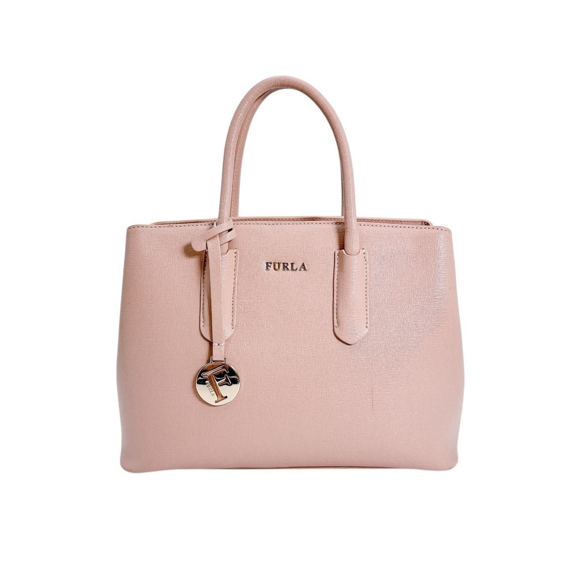 フルラ G7280 型押しレザー ハンドバッグ Furla ピンク - メルカリ