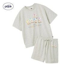 GRY キノピオ Fサイズ スーパーマリオ レディース キノピオ＆ヨッシー裏毛プルオーバー-ショートパンツセット ジェラピケ 部屋着