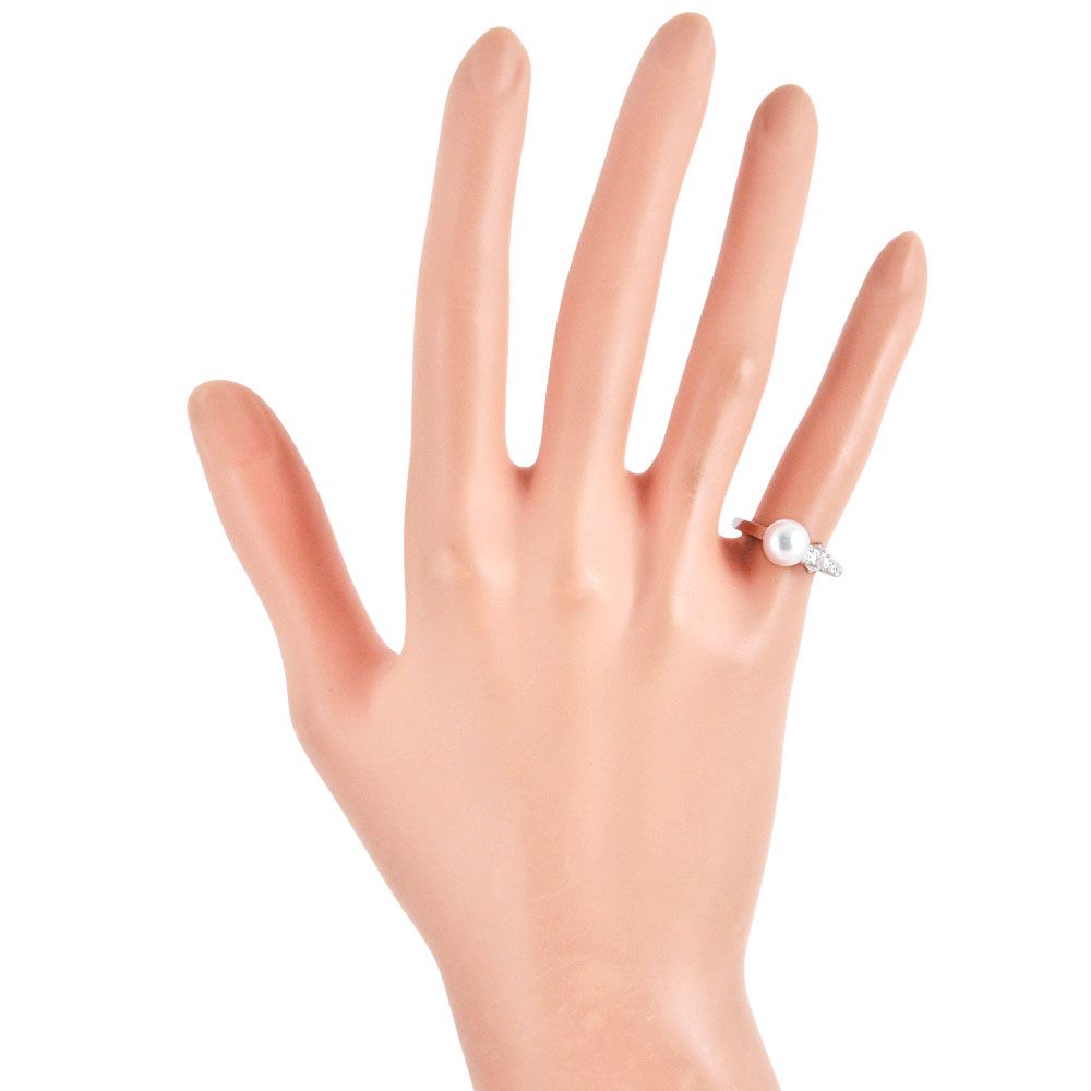 ミキモト MIKIMOTO パール リング 指輪 アコヤ真珠g Pt950