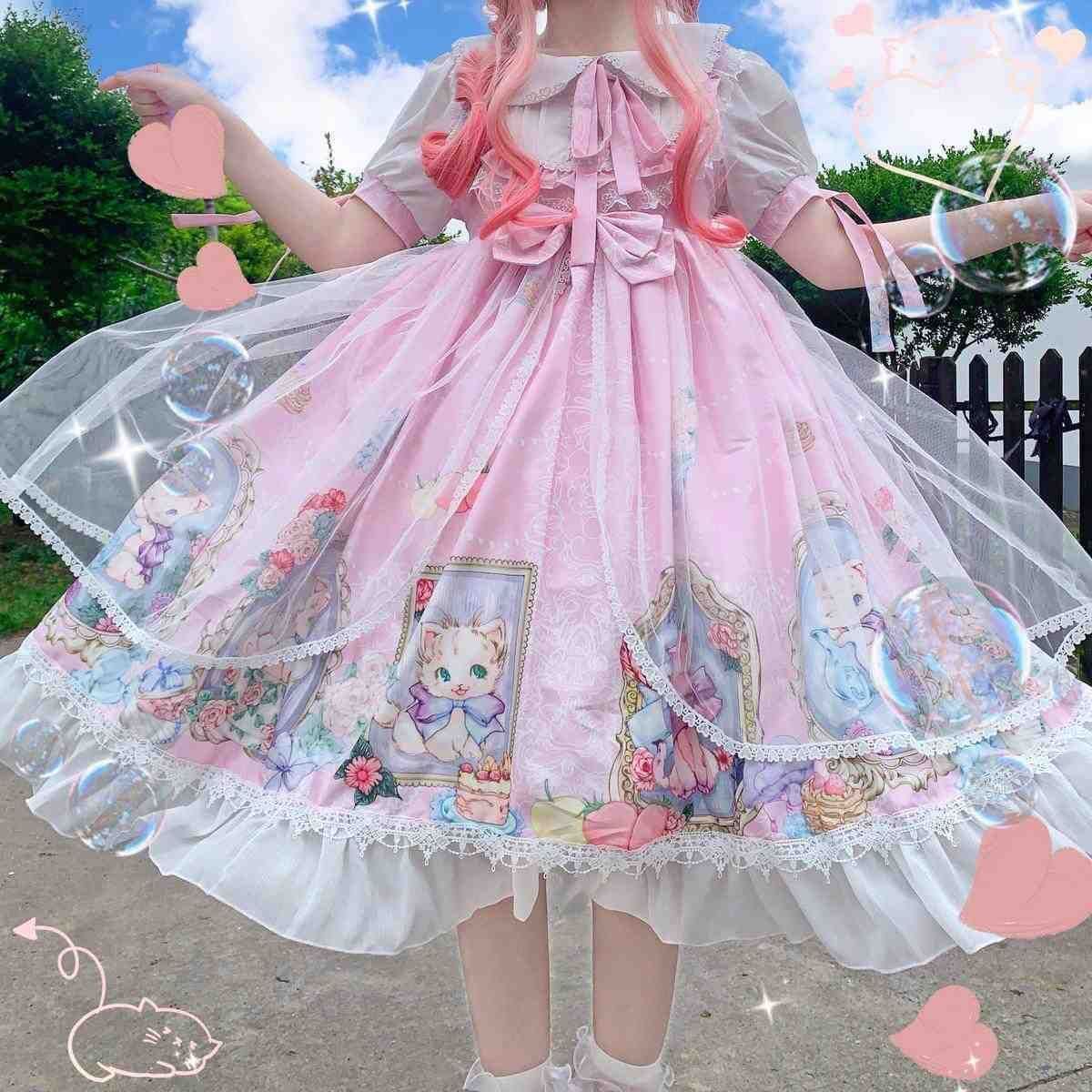 蝶綿記憶春山】AGオリジナル新中国風超仙甘Lolitaワンピースセット