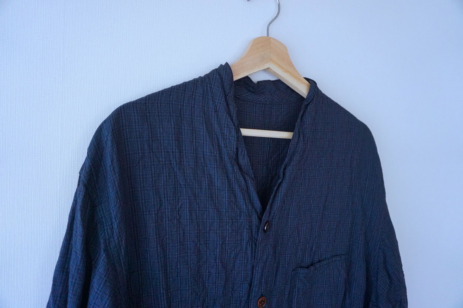 未使用 2020SS THE CROOKED TAILOR DRIVING COAT チェックノーカラー