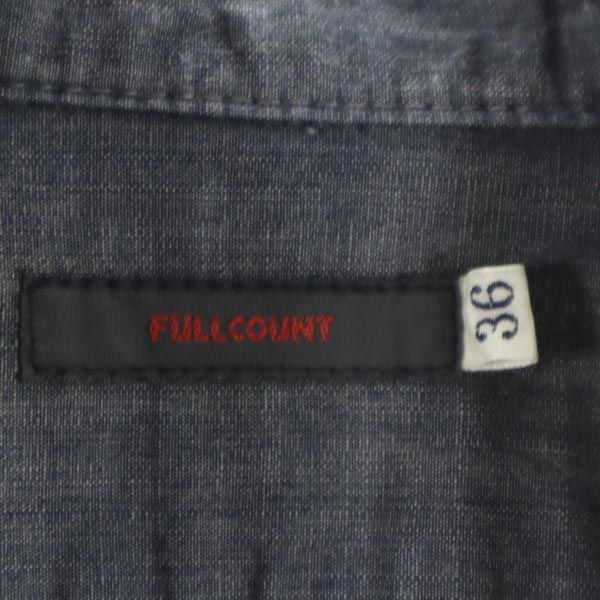 フルカウント 日本製 龍刺繍 長袖 シャツ 36 グレー系 FULLCOUNT メンズ 【中古】 【221011】 メール便可