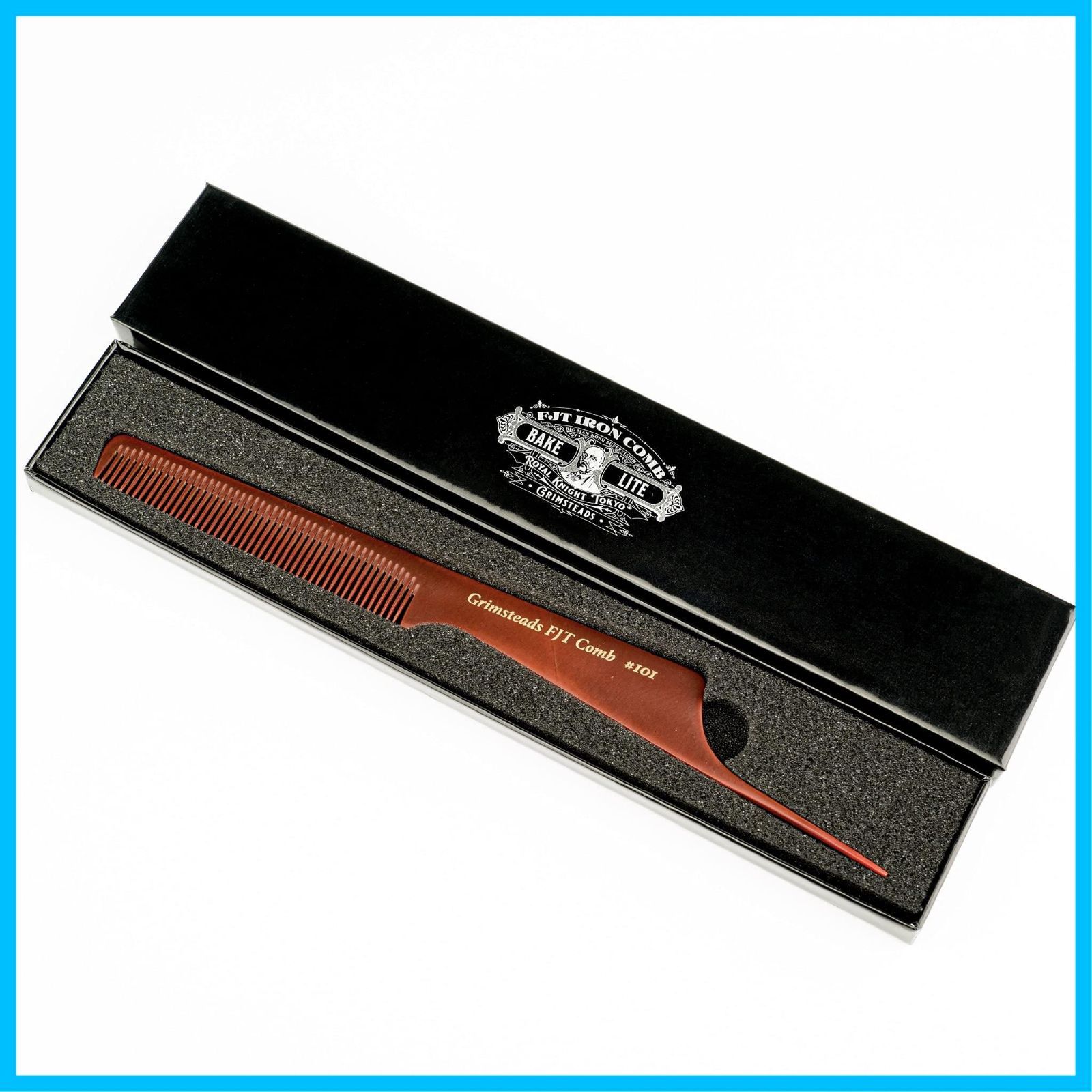 アイロンパーマコーム 理容 ベークライト BARBER COMB ROYAL KNIGHT FJT TOKYO GRIMSTEADS 101