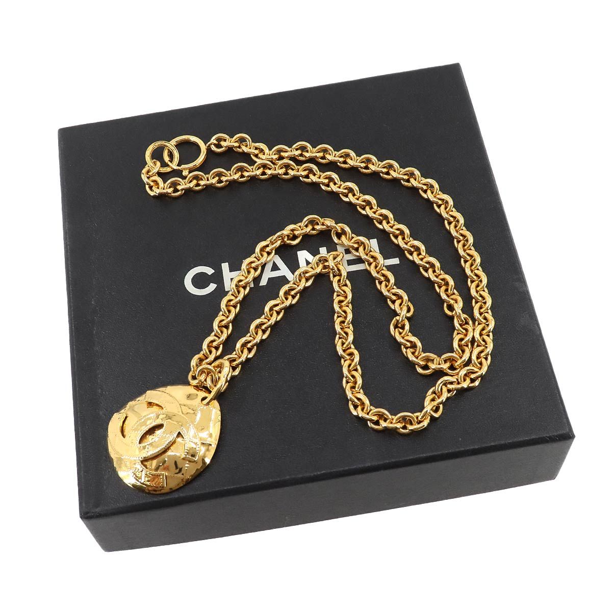 新品同様 シャネル CHANEL マトラッセ ココマーク ロング ネックレス 