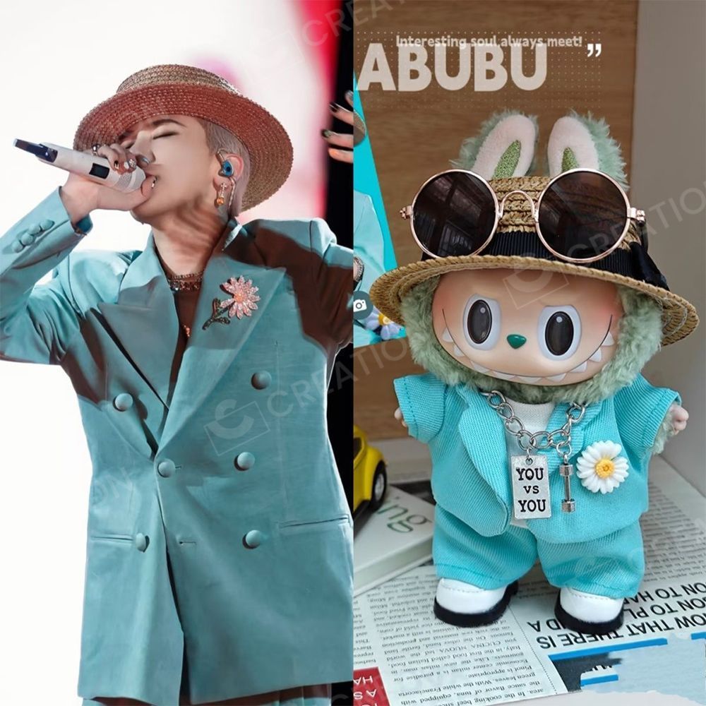 15-17 / BIGBANG G-DRAGON 着用風 ぬいぐるみ服 001 labubu