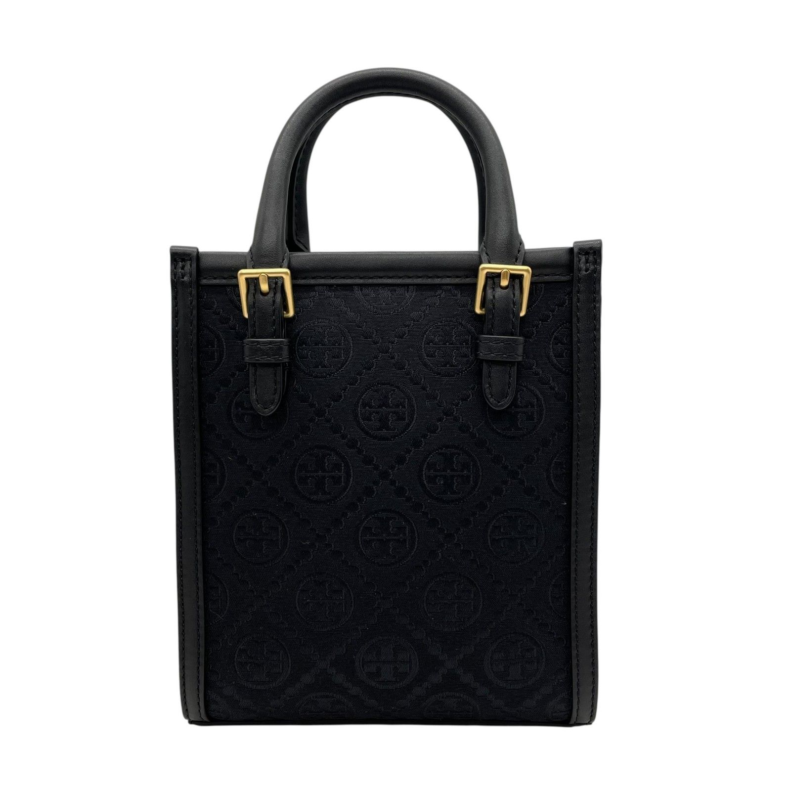 美品 トリーバーチ　トートバッグ　ナイロン　黒×ゴールド ショルダー 2way TORY BURCH トリーバーチ ショルダーバッグ レディース 2Way