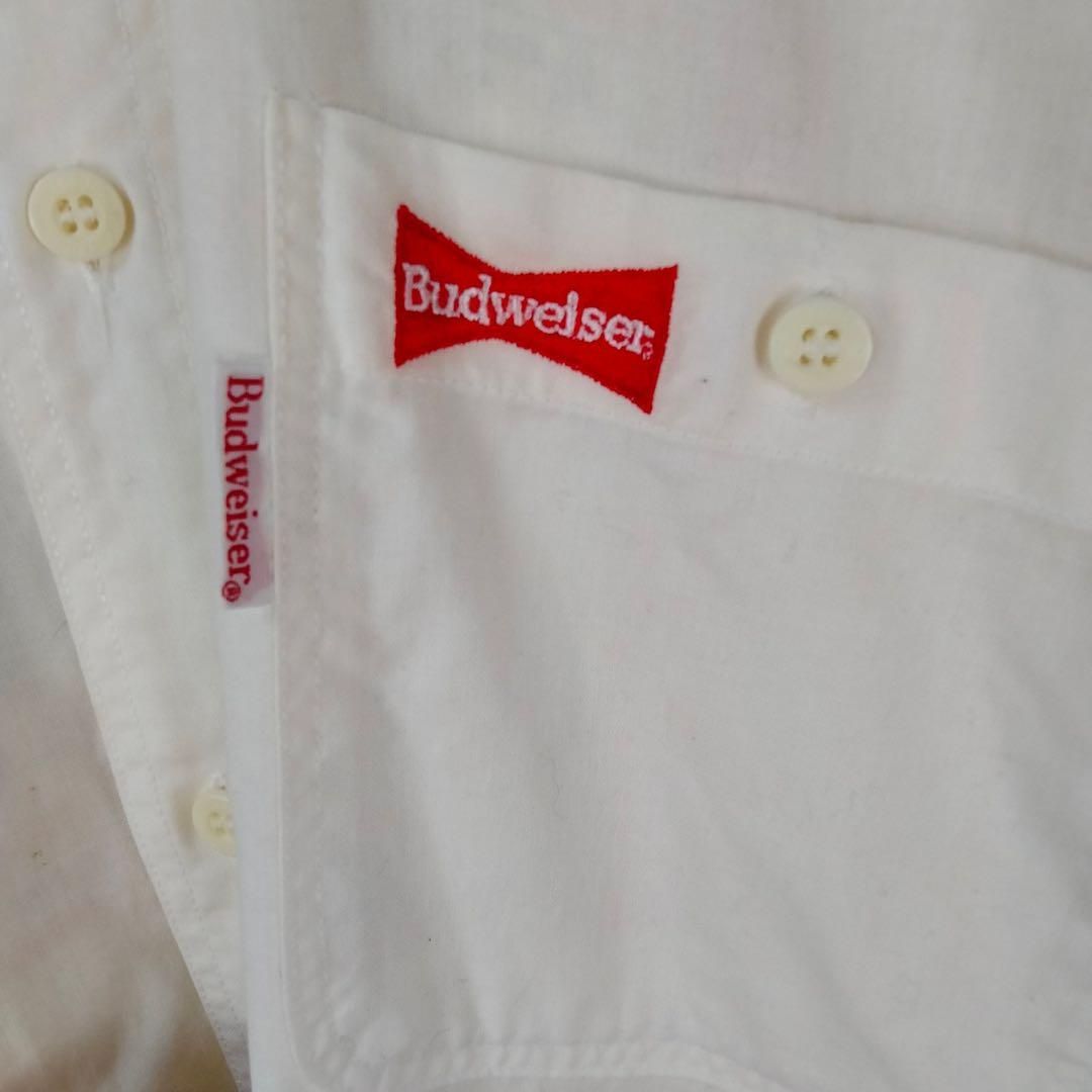 90s Budweiser バドワイザー 半袖 シャツ デカロゴ バック
