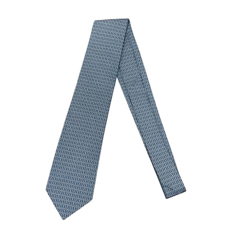 エルメス HERMES シルクネクタイ 659079T ネイビー シルク100％ メンズ ネクタイ