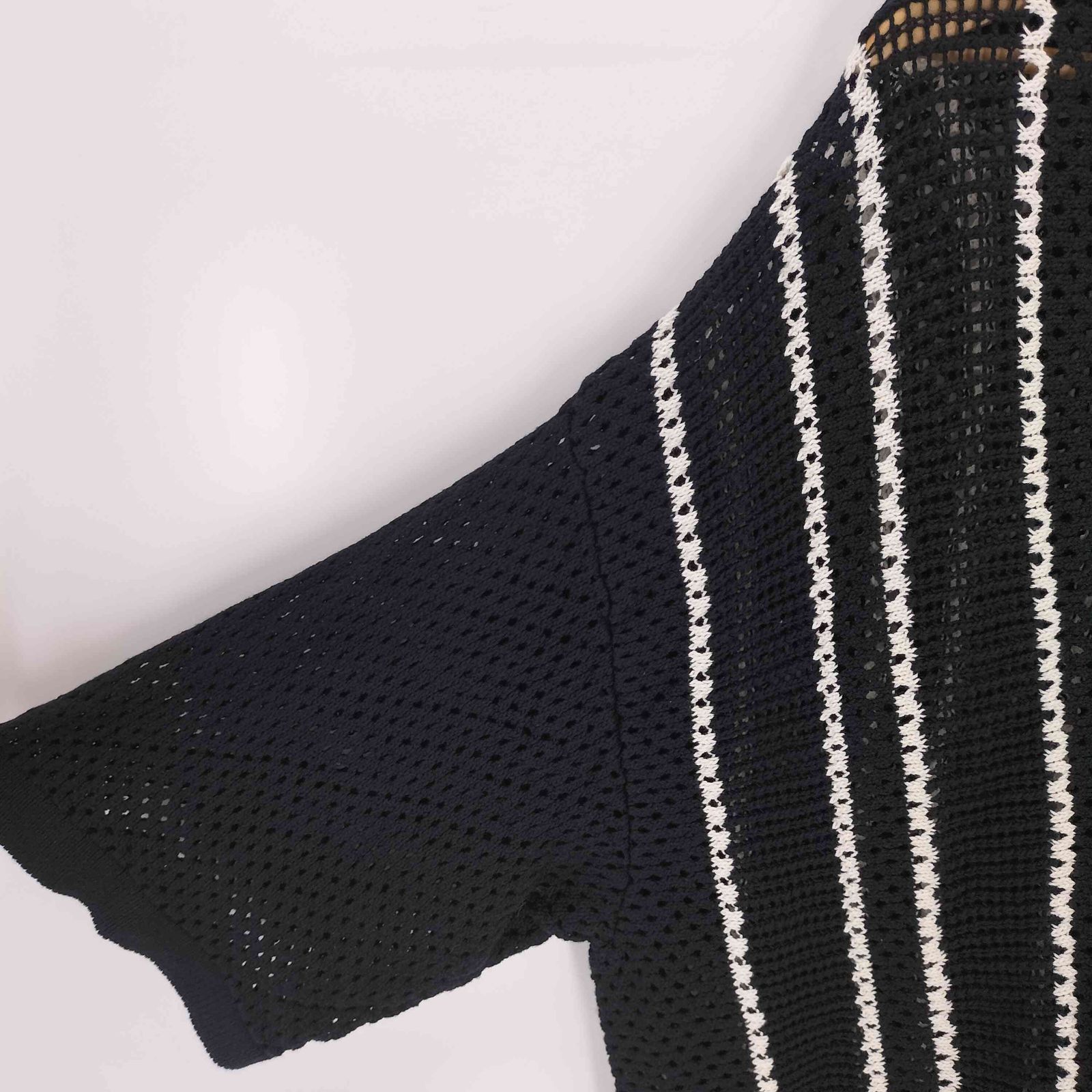 EVISEN / STRIPE CROCHET SHIRT / M トップス evisen STRIPE