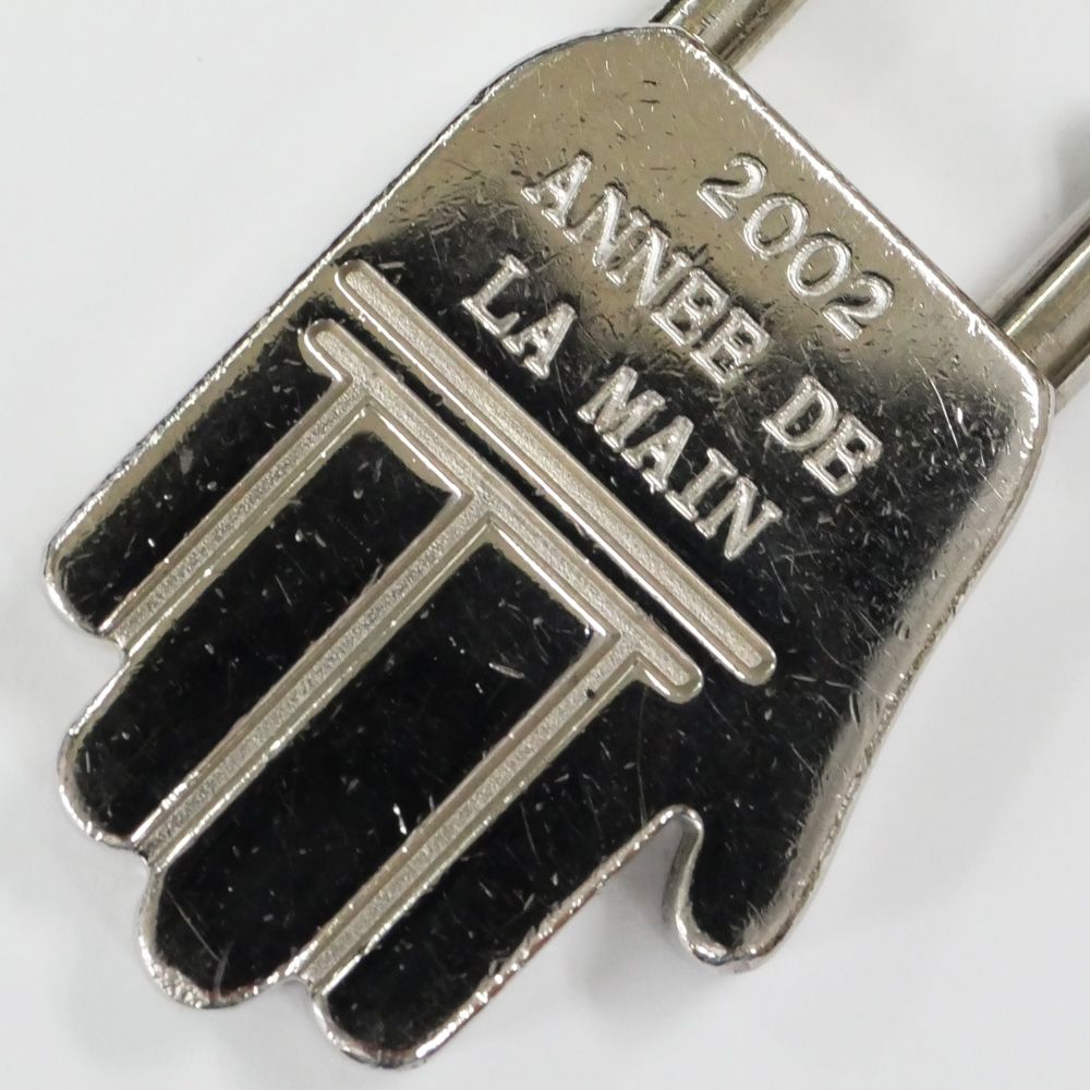 名東】エルメス カデナ ハンドモチーフ 2002年限定 シルバー ANNEE DE