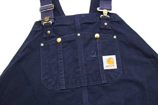 W46 L30 Carhartt ダブルニー ダック生地 ビッグ オーバーオール 00s メキシコ製 carharttカーハート ダック地 ダブルニー