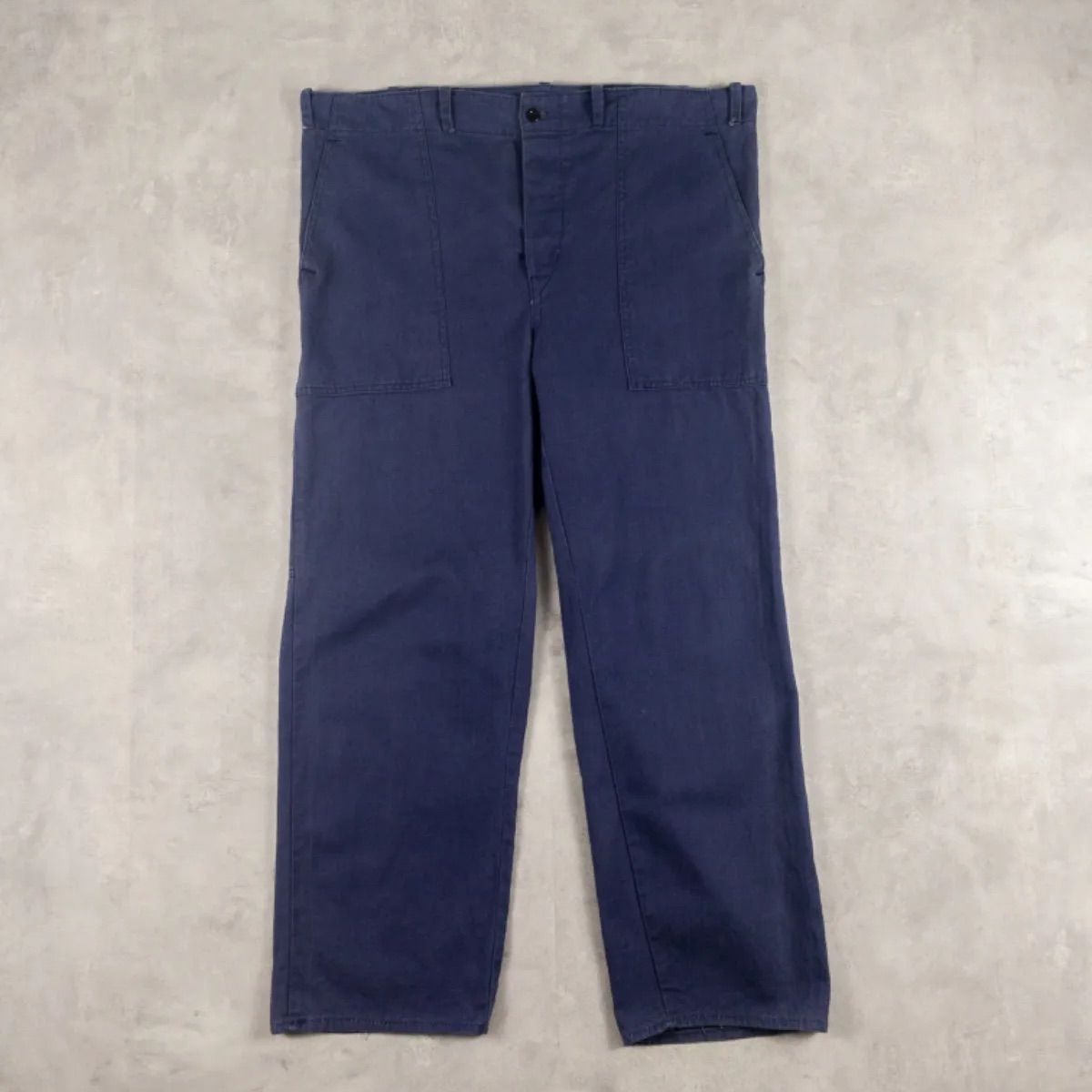 EURO VINTAGE 1980s Cotton Twill Work Pants ユーロヴィンテージ ユーロワーク コットンツイル ワークパンツ  茄子紺 シンチバック ドイツ軍 ライトオンス Lサイズ相当 ヨーロッパ古着 - メルカリ