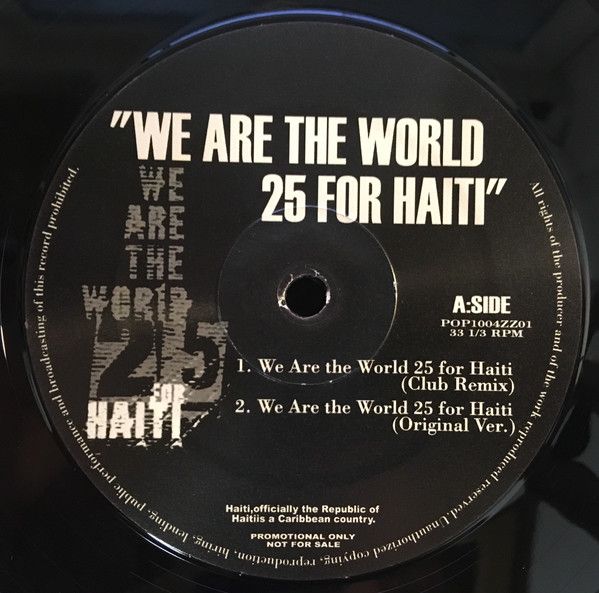 米12” Artists For Haiti We Are The World 25 For Haiti POP1004ZZ01 NOT ON LABEL |00250