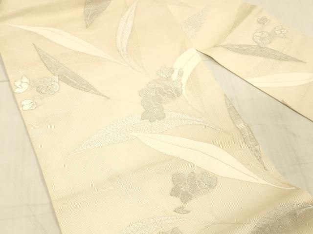 平和屋着物◎九寸名古屋帯 花唐草文 正絹 逸品 DAAS7185xg 平和屋