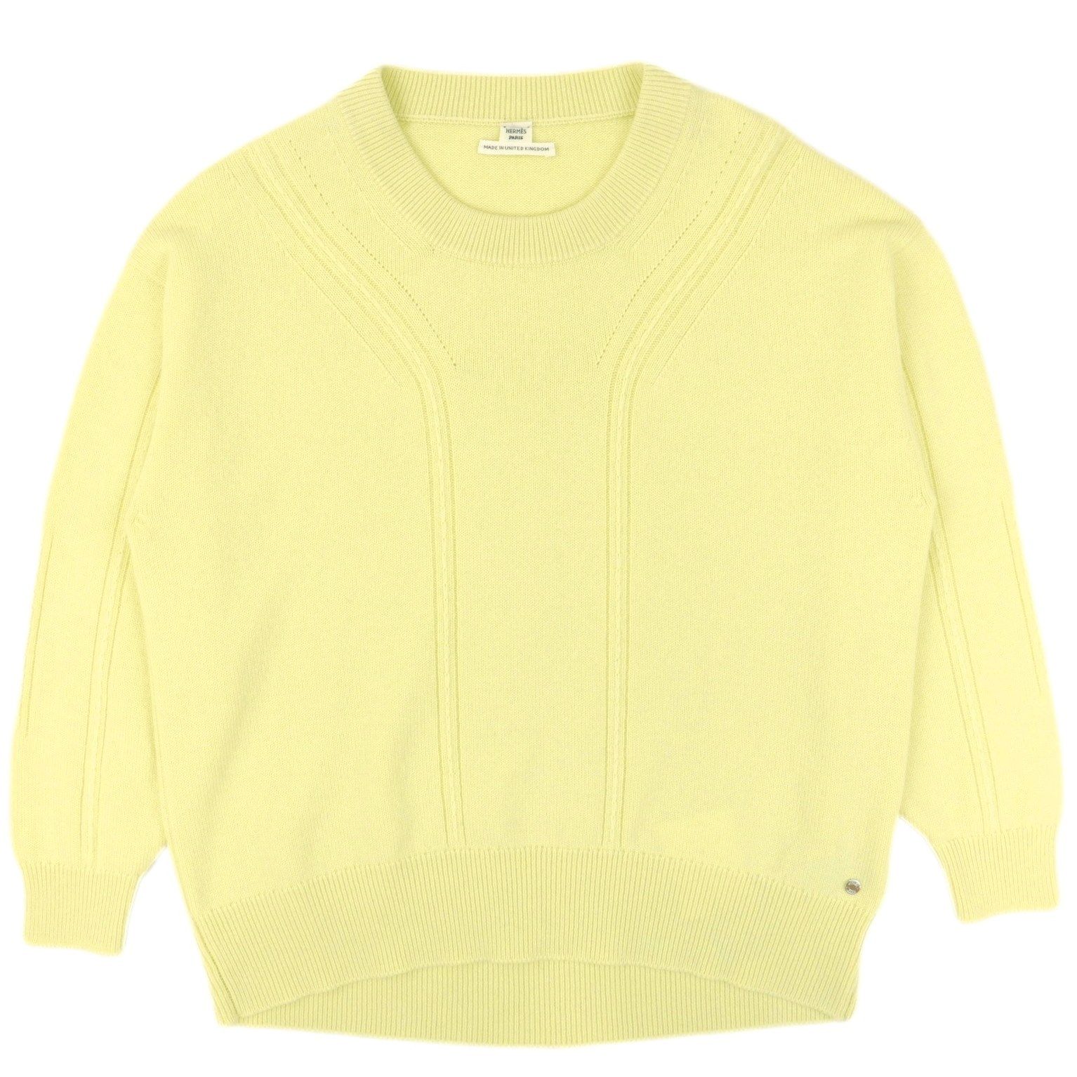 22aw hermes L カシミヤ混　コレクション　ニット　イエロー 22aw hermes L カシミヤ混 コレクション ニット イエロー レディス