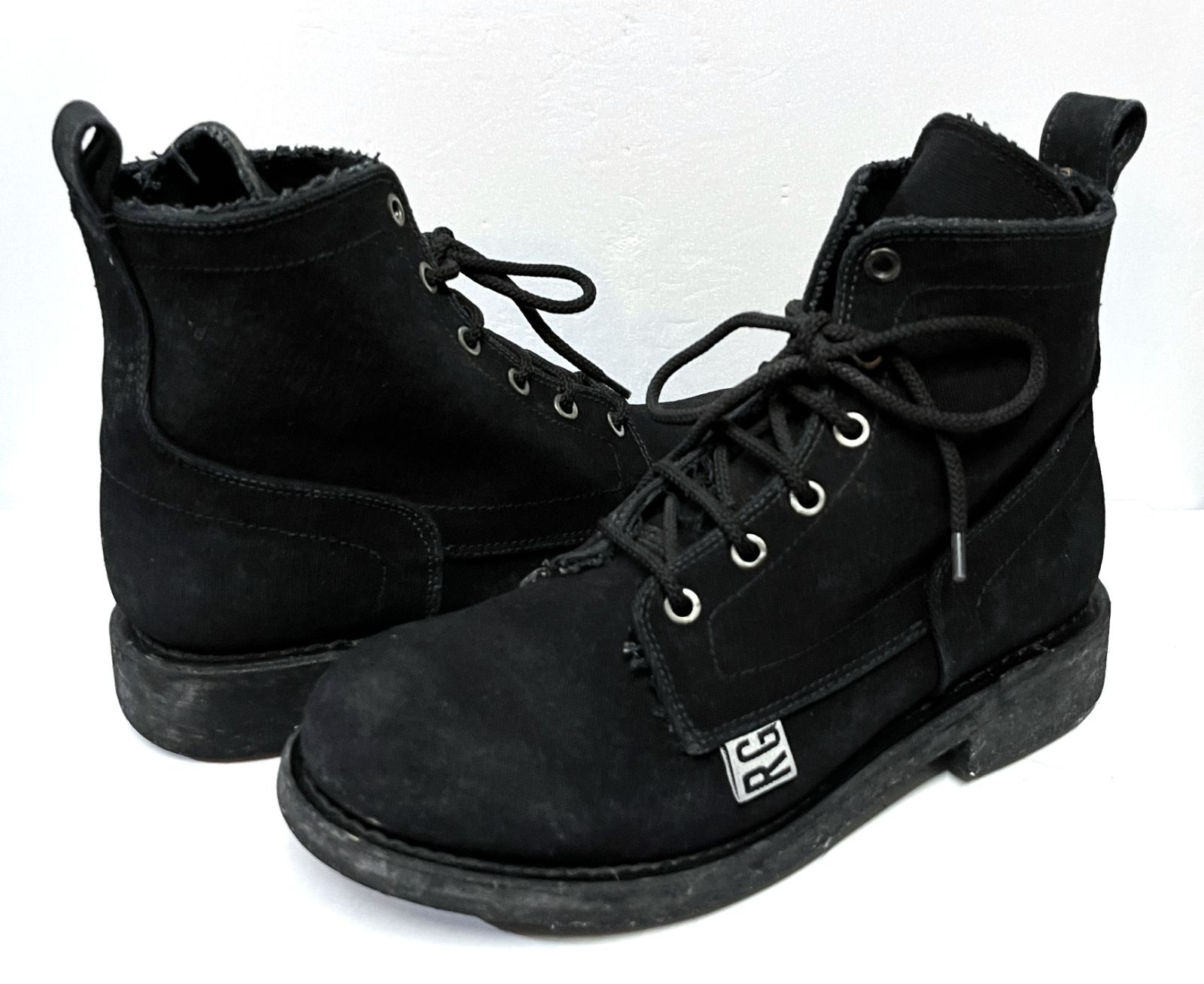 39 24.5cm程度 ◆デッドストック DIRK BIKKEMBERGS｜ダークビッケンバーグ キャンバス レースアップ ブーツ 靴 KWY