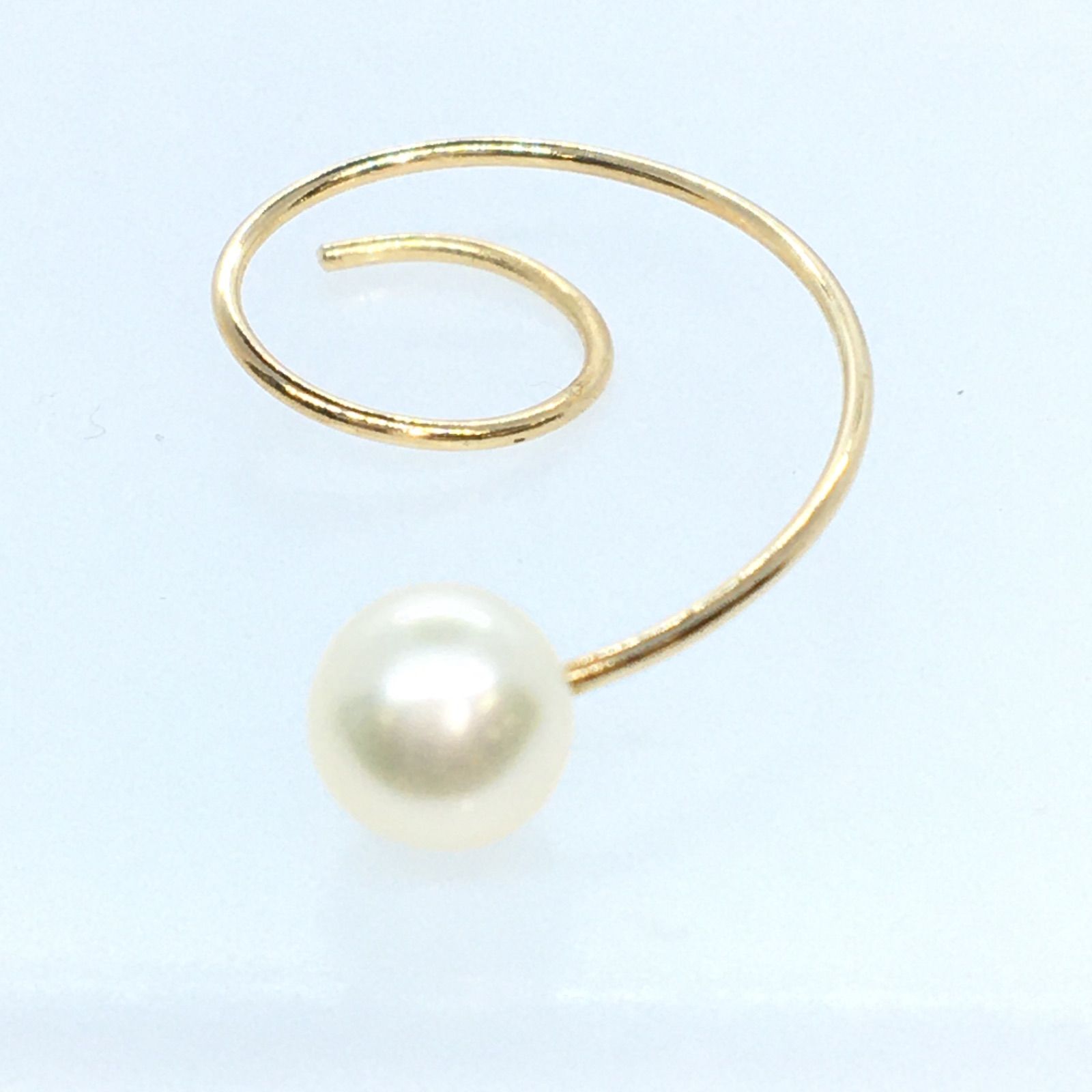 美品】ete エテ ピアス ゴールド 片耳 パールフリードピアス ロング 
