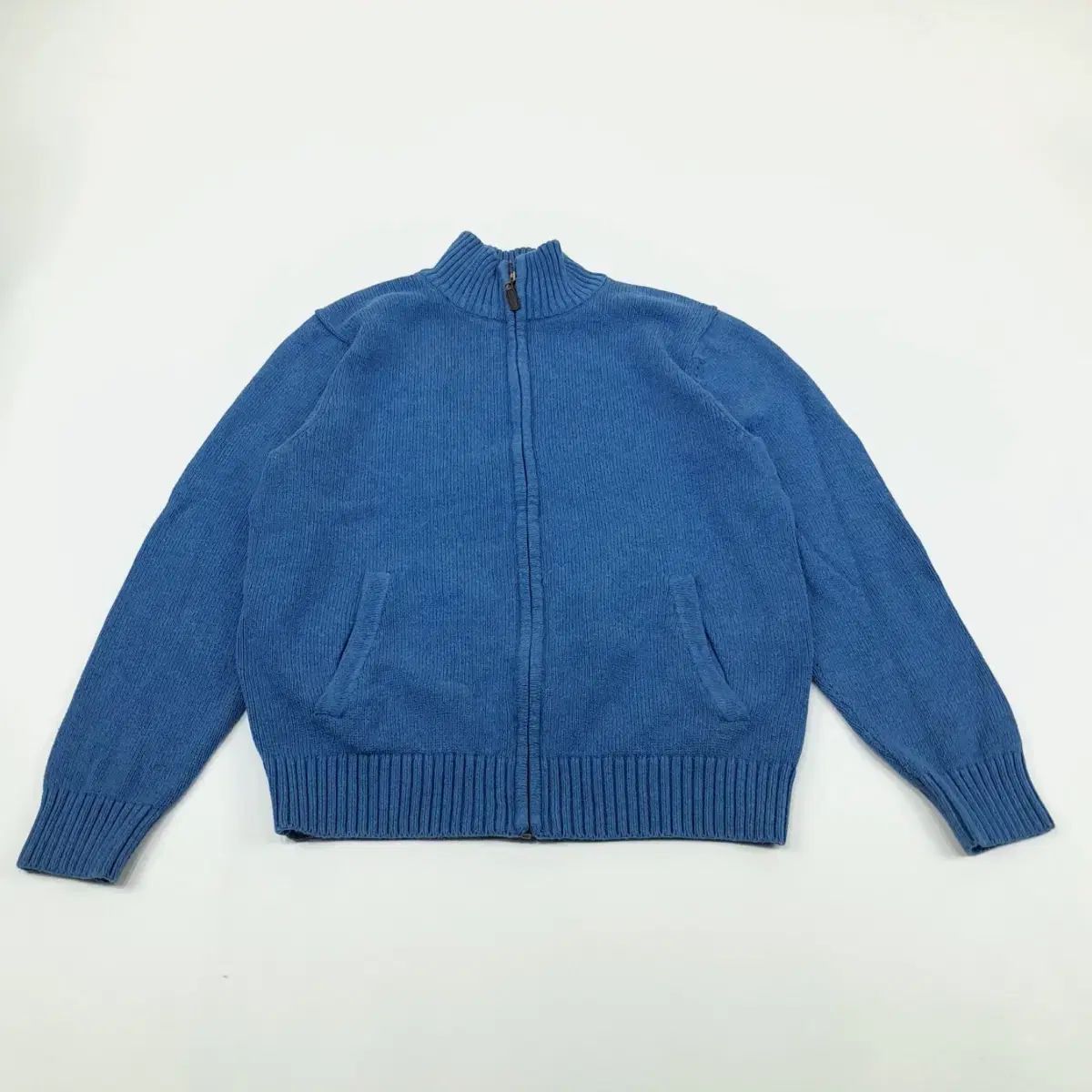 【雷市場（ポンジャン）商品韓国直送】 （ Cr023 ） S L.L.Bean(L・L・ビーン) スカイブルー ツーポケット ジップアップ ニット セーター セーター knit