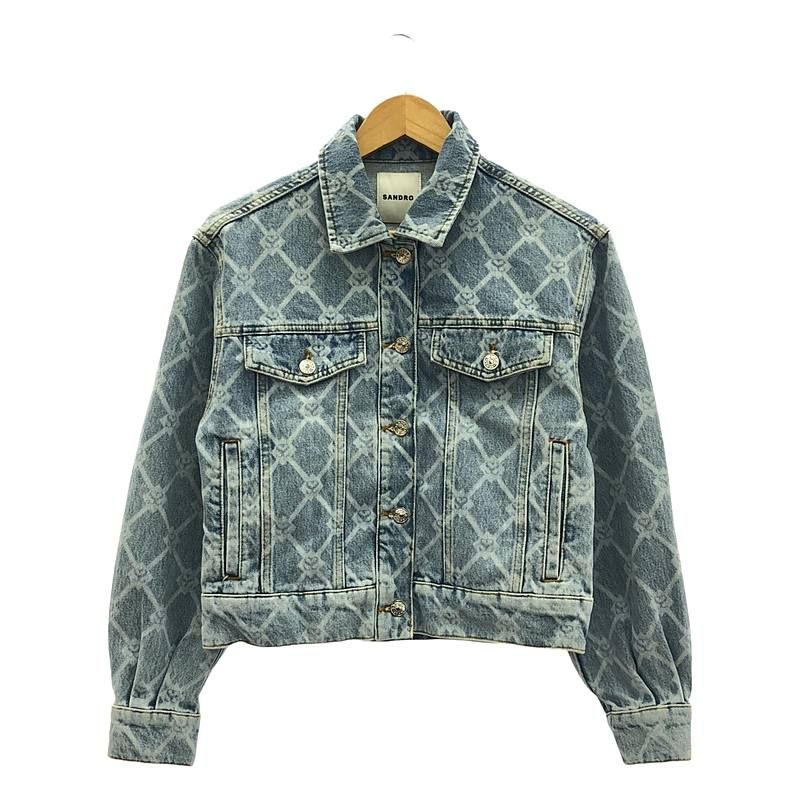 SANDRO / サンドロ | Printed Denim Jacket プリント デニム 