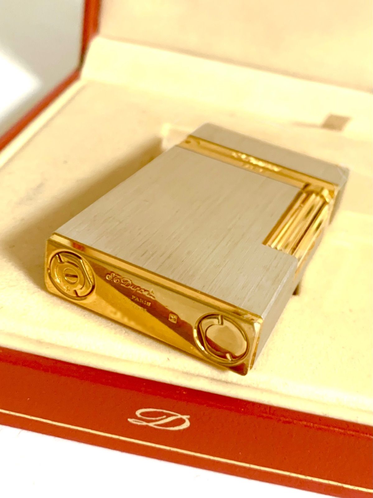 ◎ ジャンク S.T.Dupont デュポン ライン2 ガスライター シルバー