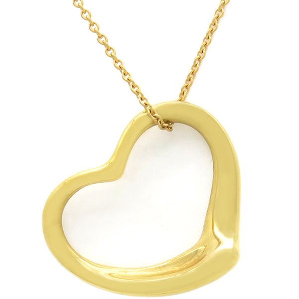 ティファニー Tiffany - Co ネックレス オープンハート K18YG イエローゴールド エルサペレッティ 18K T-Co. 箱