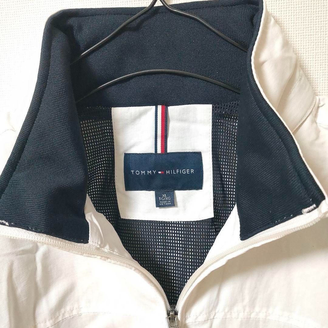 トミーヒルフィガー 白 ヨット ジャケット フライトジャケット 旗ロゴ 男性XLジャケット/アウター