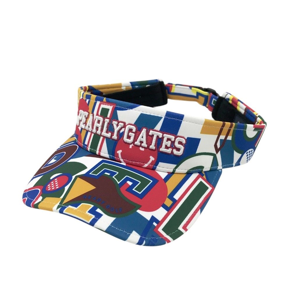 PEARLY GATES パーリーゲイツ 2025年モデル サンバイザー 総柄 ホワイト系 FR 240101467034 ゴルフウェア ストスト
