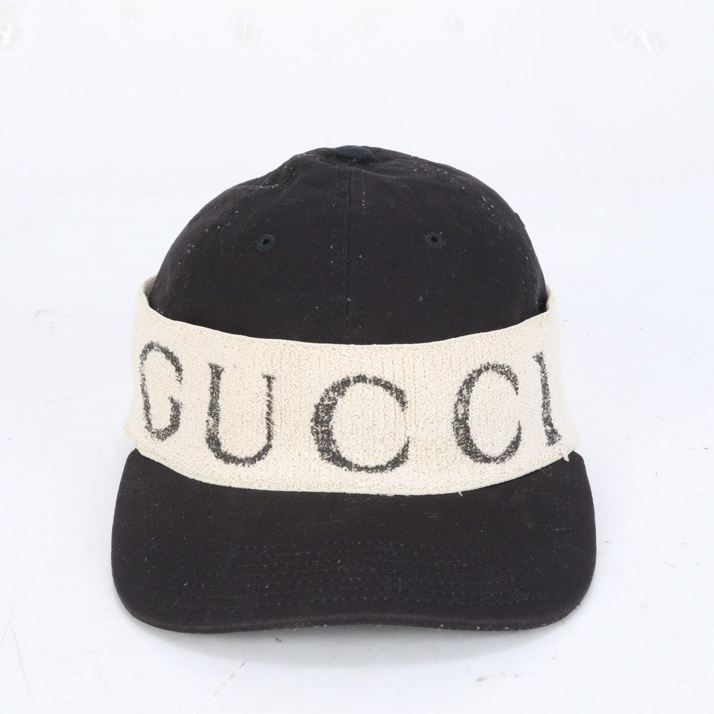 グッチ レディース ベースボールキャップ 美品 グッチ 492545 ベースボール キャップ ロゴ ヘッドバンド L