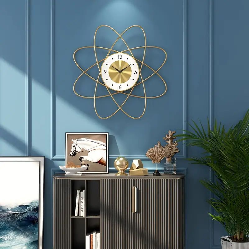 掛け時計 静音 アナログ ファッショナブル 幾何学 デザイン おしゃれ かわいい インテリア 壁掛け 時計 ウォール クロック ゴールド 4-7 -  メルカリ