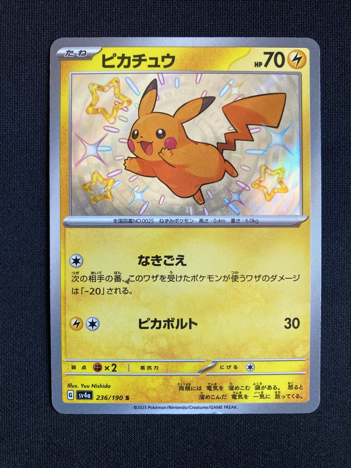 ARS鑑定 10】ピカチュウ Shiny 236/190 ポケモンカード 鑑定書 PSA BGS