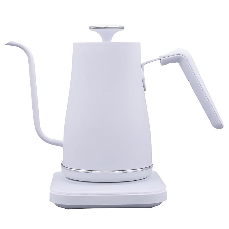 山善 電気ケトル 電気ポット 0.8L 一人暮らし 二人暮らし 消費電力 1200W | 温度調節|保温機能|空焚き防止機能 ペールグレー EGL-C1281 H 1