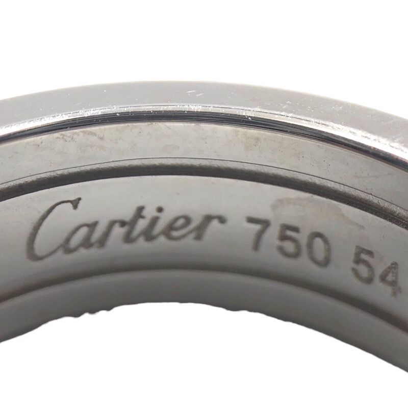 カルティエ Cartier C2リング SM 750WG #54 K18ホワイトゴールド