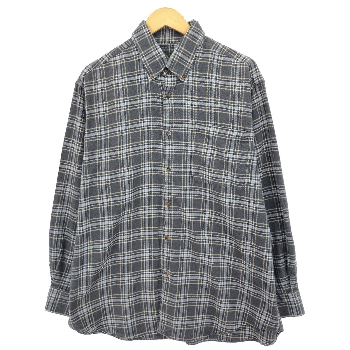 古着 ORVIS 長袖 ボタンダウン フランネルチェックシャツ メンズL相当/eaa477079