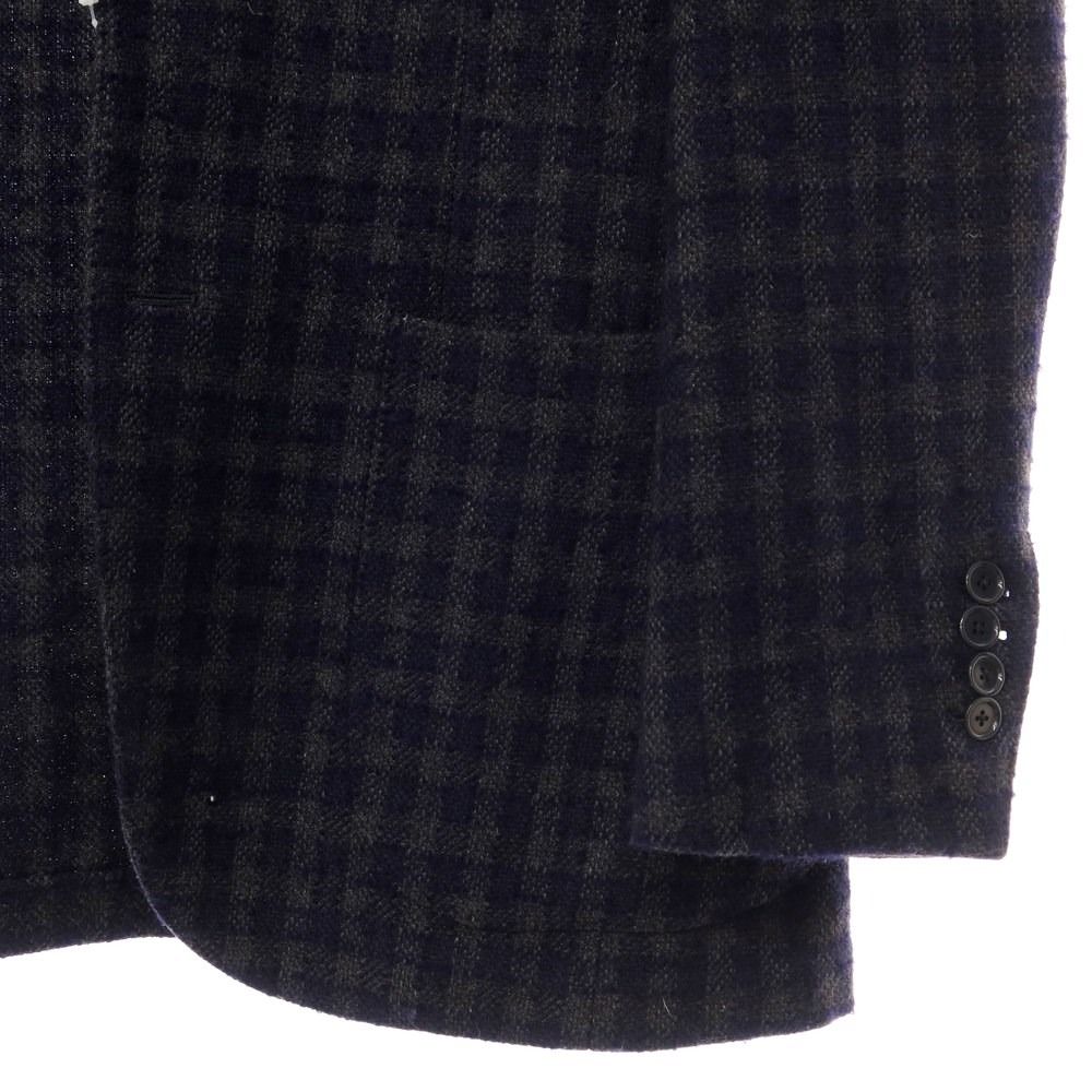 中古】ビームスエフ BEAMS F ウールコットン チェック 3B テーラード 