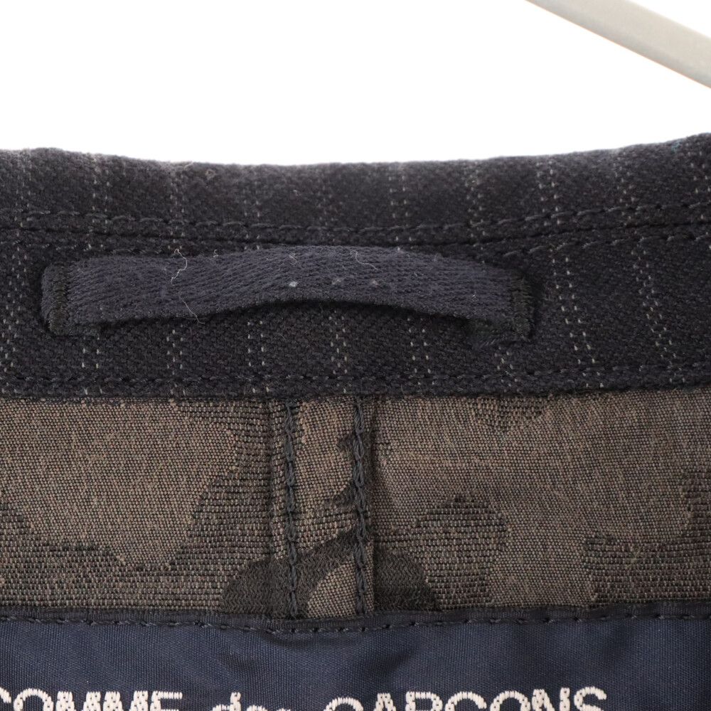 COMME des GARCONS HOMME (コムデギャルソンオム) MA-1切替 ストライプ ジャケット ネイビー HD-J024