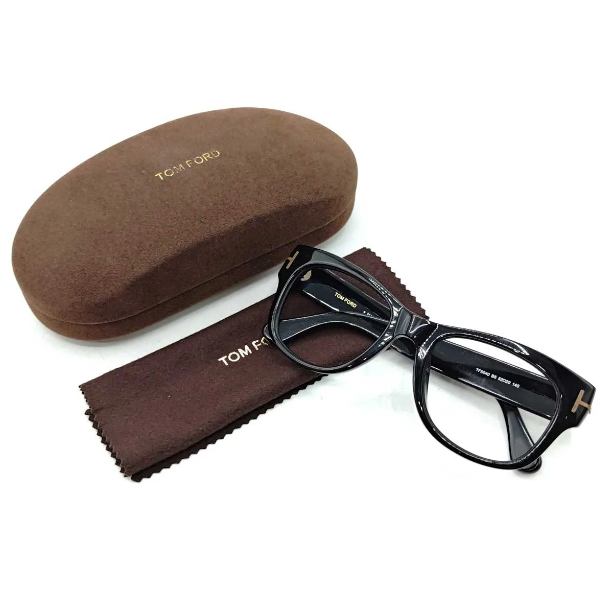芸能人着用モデル✨トムフォード サングラス TF5040-F 黒 クリア Tロゴ