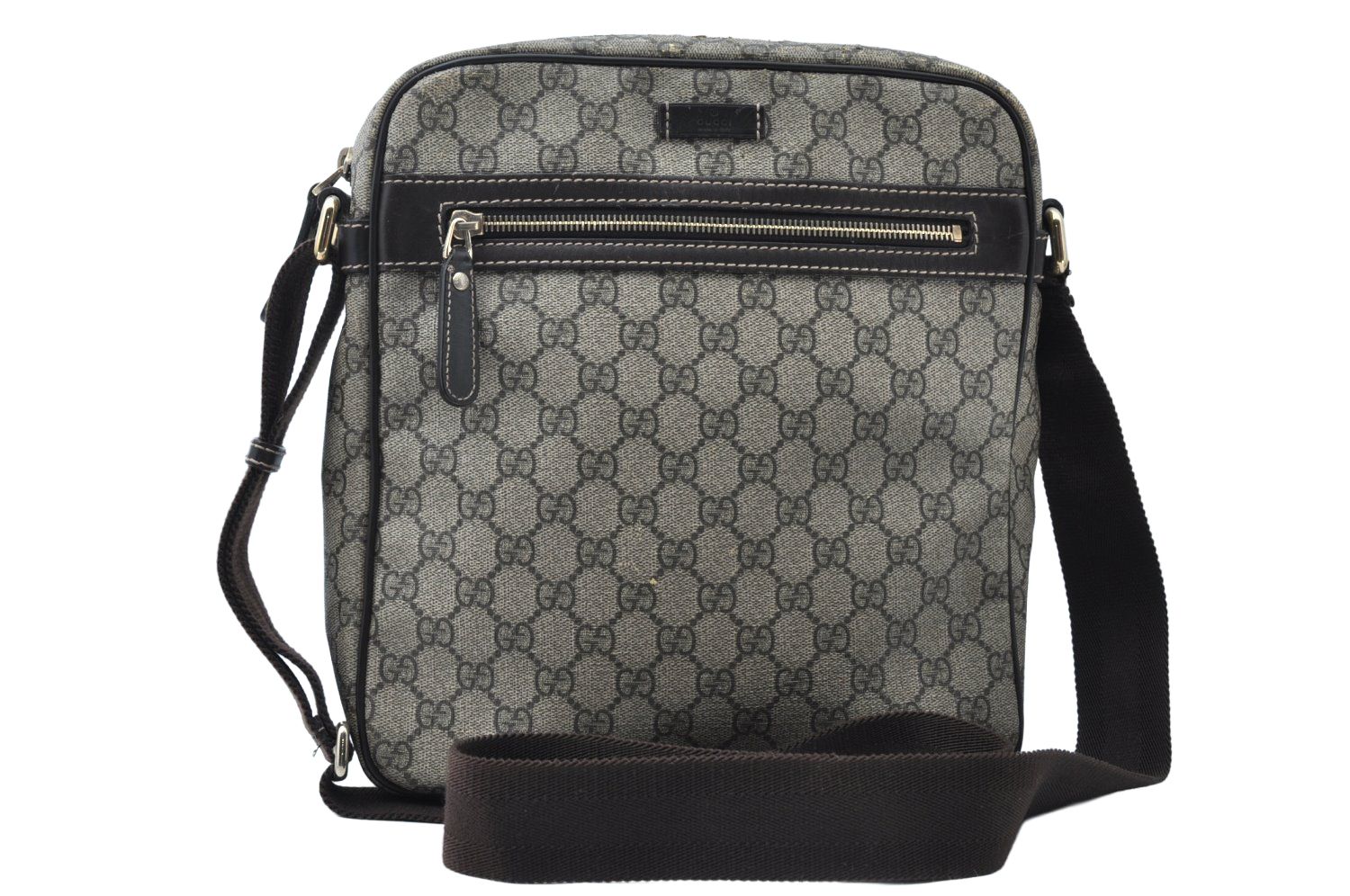 GUCCI グッチ ショルダークロスボディーバッグ 財布 GGピーブイシー レザー 201448 ブラウン 6150M