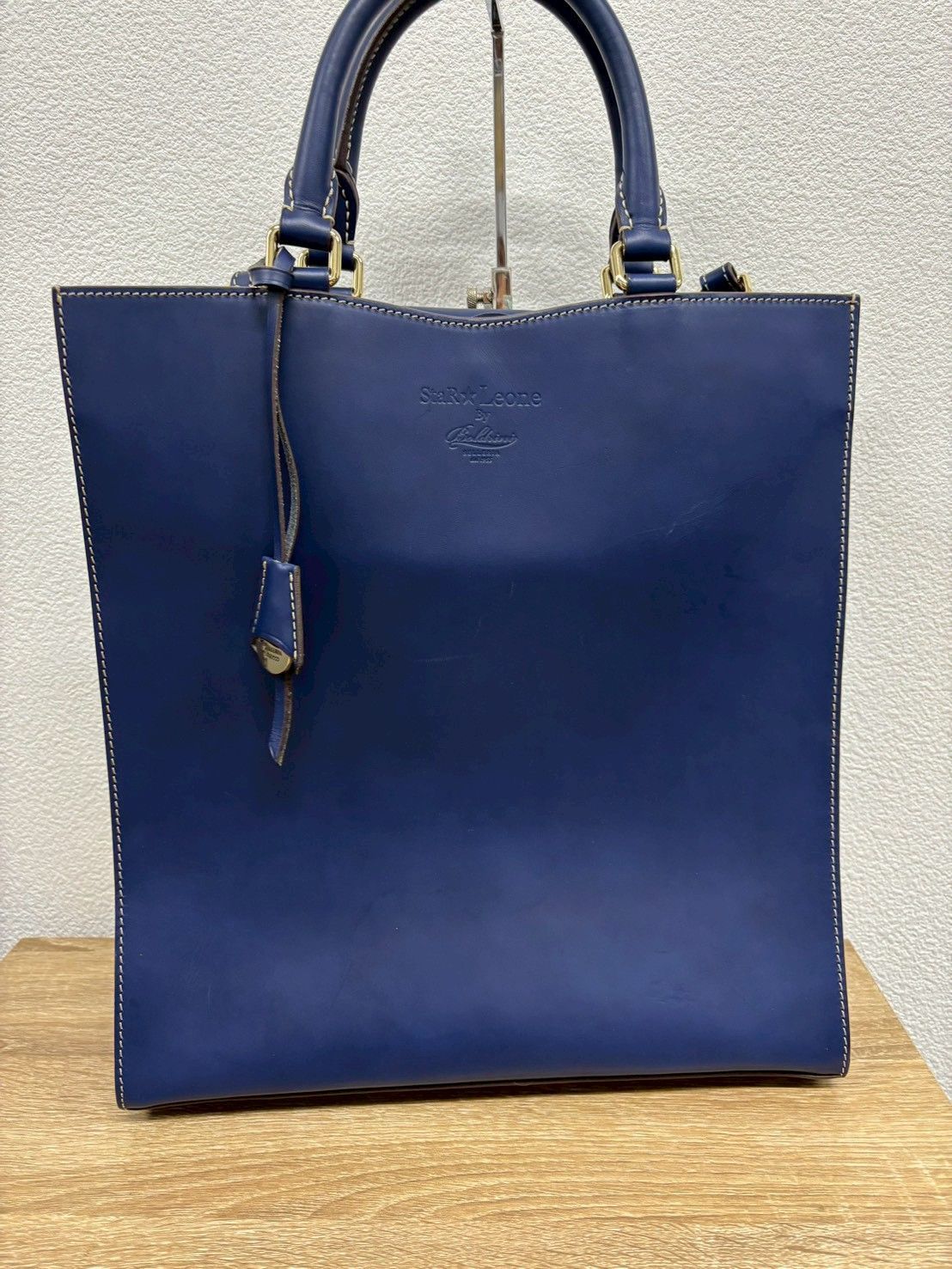 StaRLeone × Boldrini Selleria コラボ レザートートバッグ ネイビー 未使用 スタリオーネ ボルドリーニセレリア