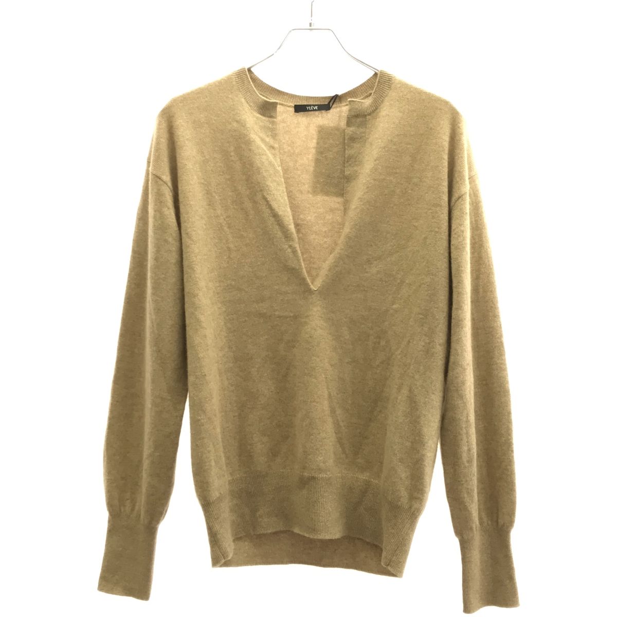 YLEVE イレーヴ 24AW CASHMERE KN SKIPPER P／O カシミヤスキッパーニットセーター 168-426004 ベージュ 1 YLEVE イレーヴ 24AW CASHMERE KN SKIPPER P／O カシミヤスキッパー