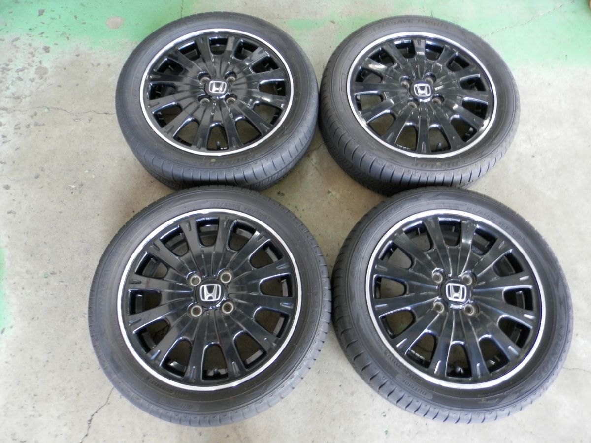 ホンダ JF1 N-BOX 15インチ 純正アルミホイール付ラジアルタイヤ 4本SET 165|55R15 2025年製 4.5J 45 4H 100