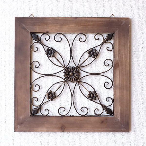 壁飾り アイアン おしゃれ アンティーク 木製 アートパネル ウォールアート 壁掛け インテリア モダン レトロ ウッドフレーム