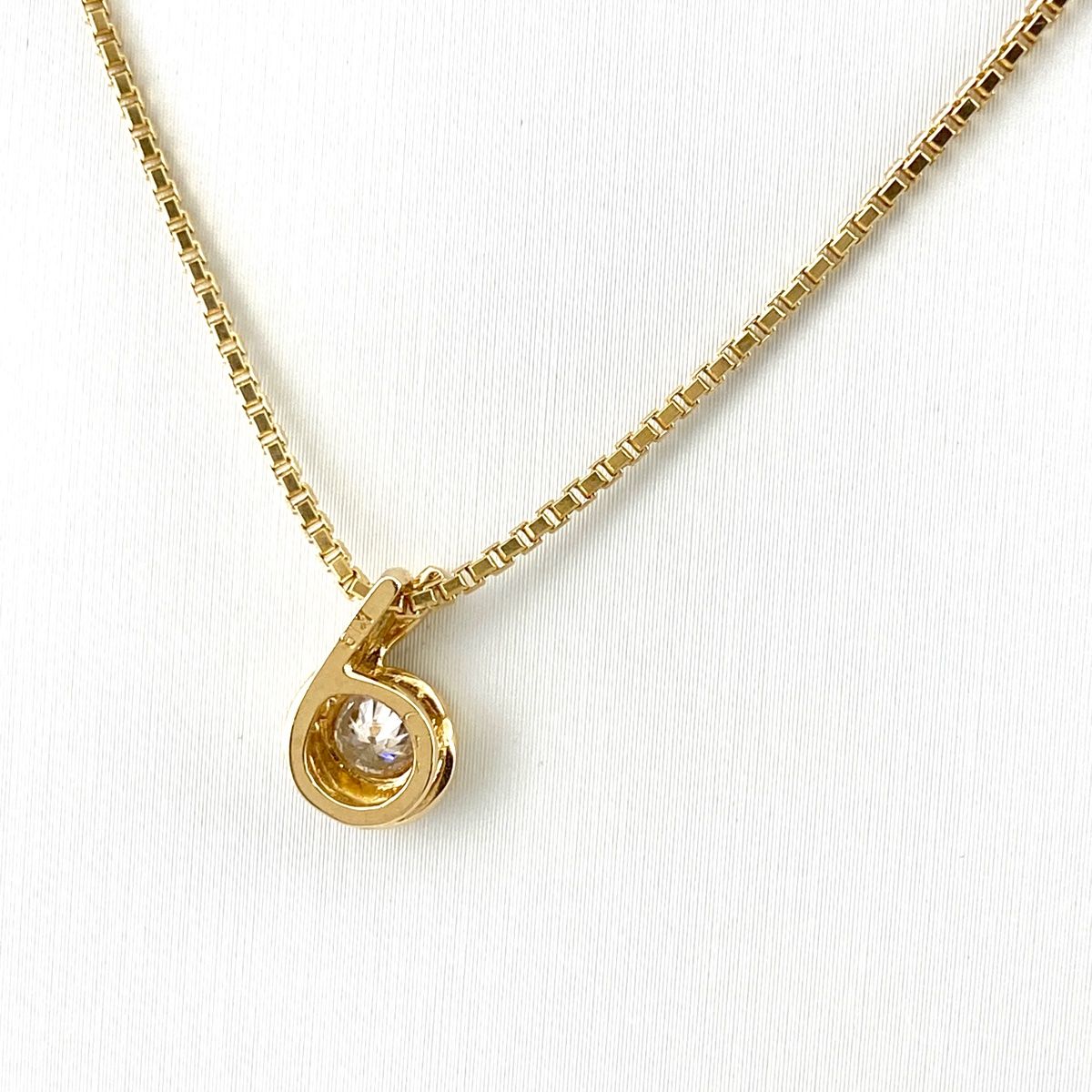 ダイヤモンド デザインネックレス YG イエローゴールド ペンダント ネックレス K18 750 ダイヤモンド レディース