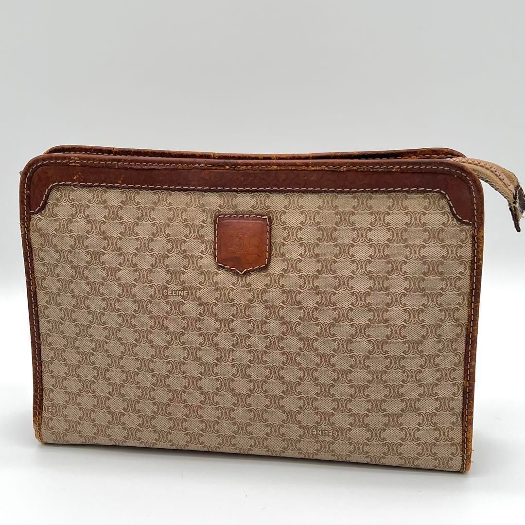 良品】CELINE マカダム クラッチバッグ セカンドバッグ