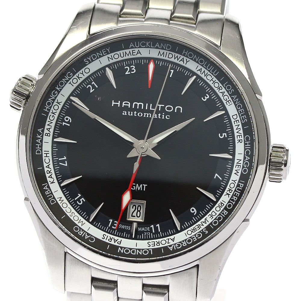 ハミルトン HAMILTON H326950 ジャズマスタ－GMT デイト 自動巻き メンズ箱・保証書付き_794590 - メルカリ
