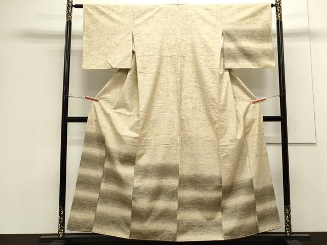 平和屋着物●訪問着　紬地　横段吉祥文　正絹　逸品　CAAS0361th 平和屋着物○訪問着 紬地 横段吉祥文 正絹 逸品 CAAS0361th