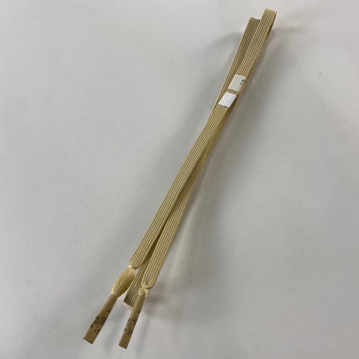 帯締め 無形文化財 五嶋紐 江戸組紐 三分紐 薄茶色 正絹 和装小物