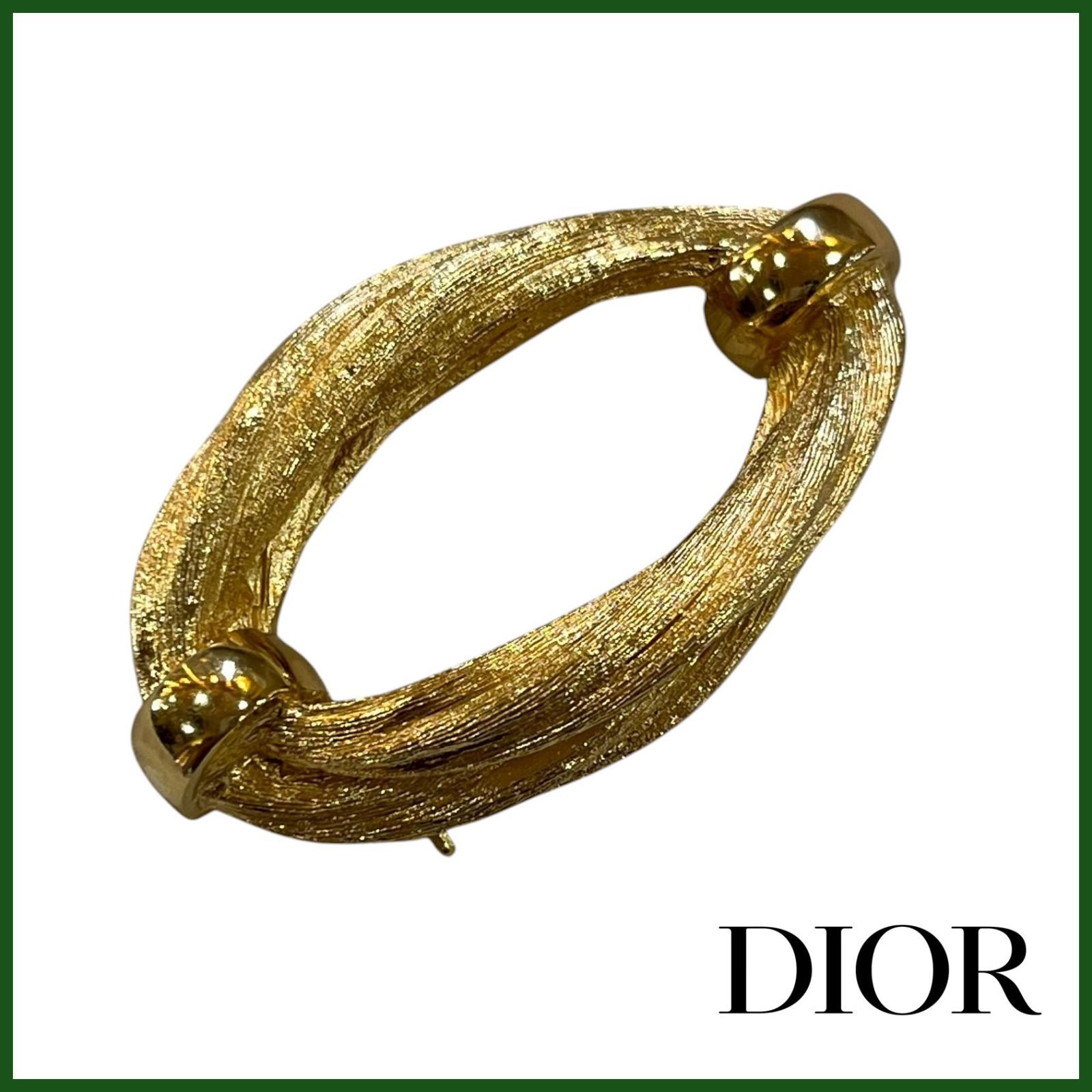 美品】Christian Dior ロープデザインブローチ Dior Christian ロープ